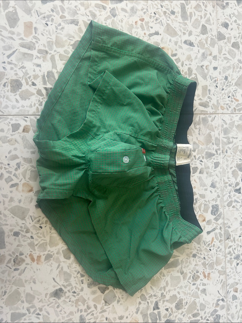 Men's Green Cotton Boxers with Elastic Waistband